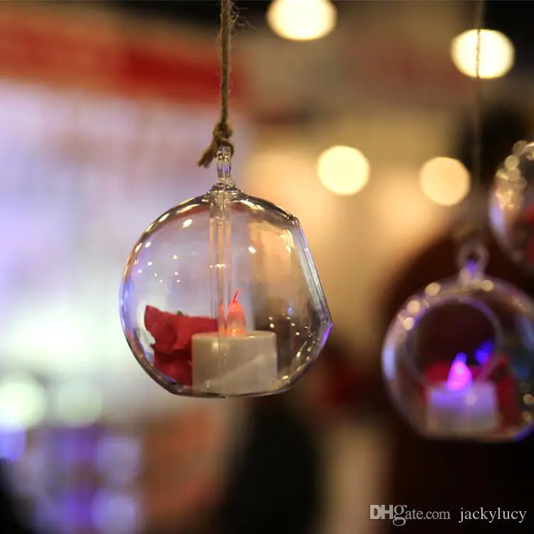 

Unique Design Clear Acrylic Hanging Ball Fashion Shiny Wedding Christmas Decoration Balls New Arrival Free Shipping