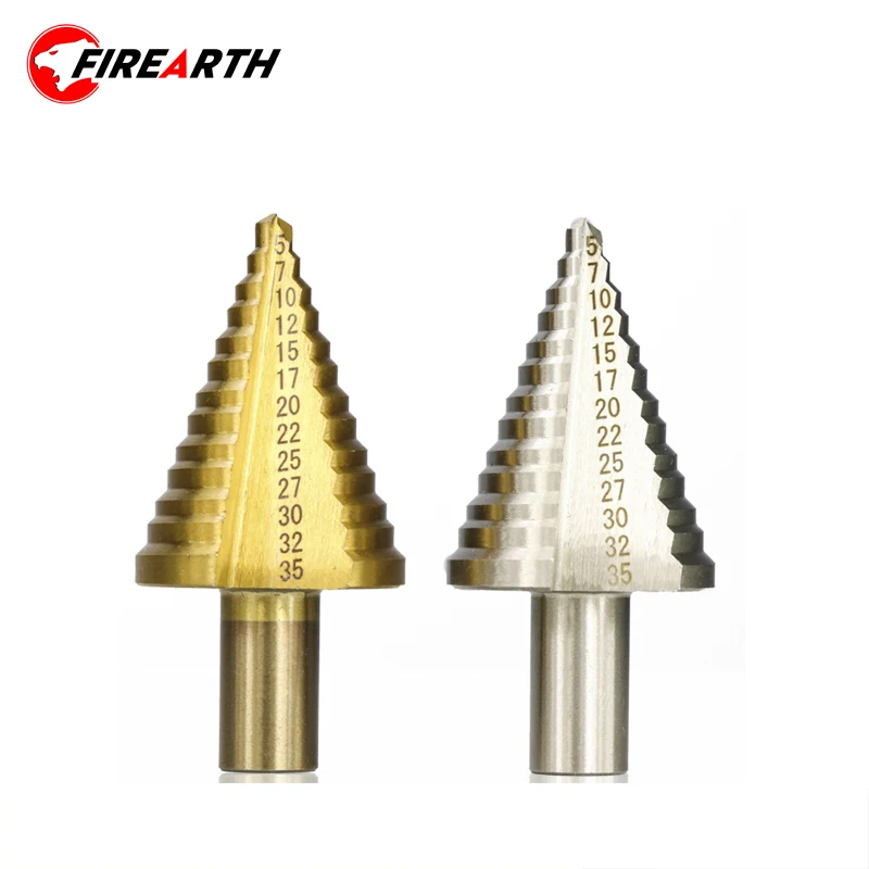 

Step Cone Drill 5-35mm Core Drilling Tools Straight Flute Step Drill Bit Wood Metal Hole Cutter HSS Metal Drills