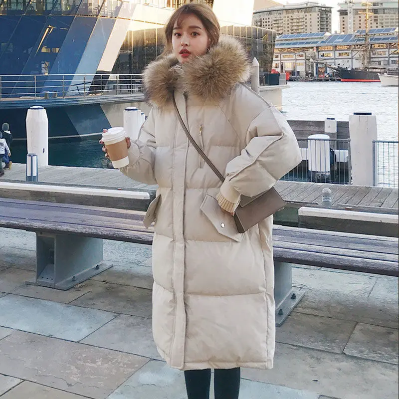 NEEDBO Long Winter Jacket Women Fur Coat Parka Casual Thick Oversize Woman Winter Coat Jacket Padded Outwear  Warm Puffer Jacket