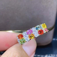 kjjeaxcmy fine jewelry 925 sterling silver inlaid natural stones gem colored sapphire new female miss woman girl ring
