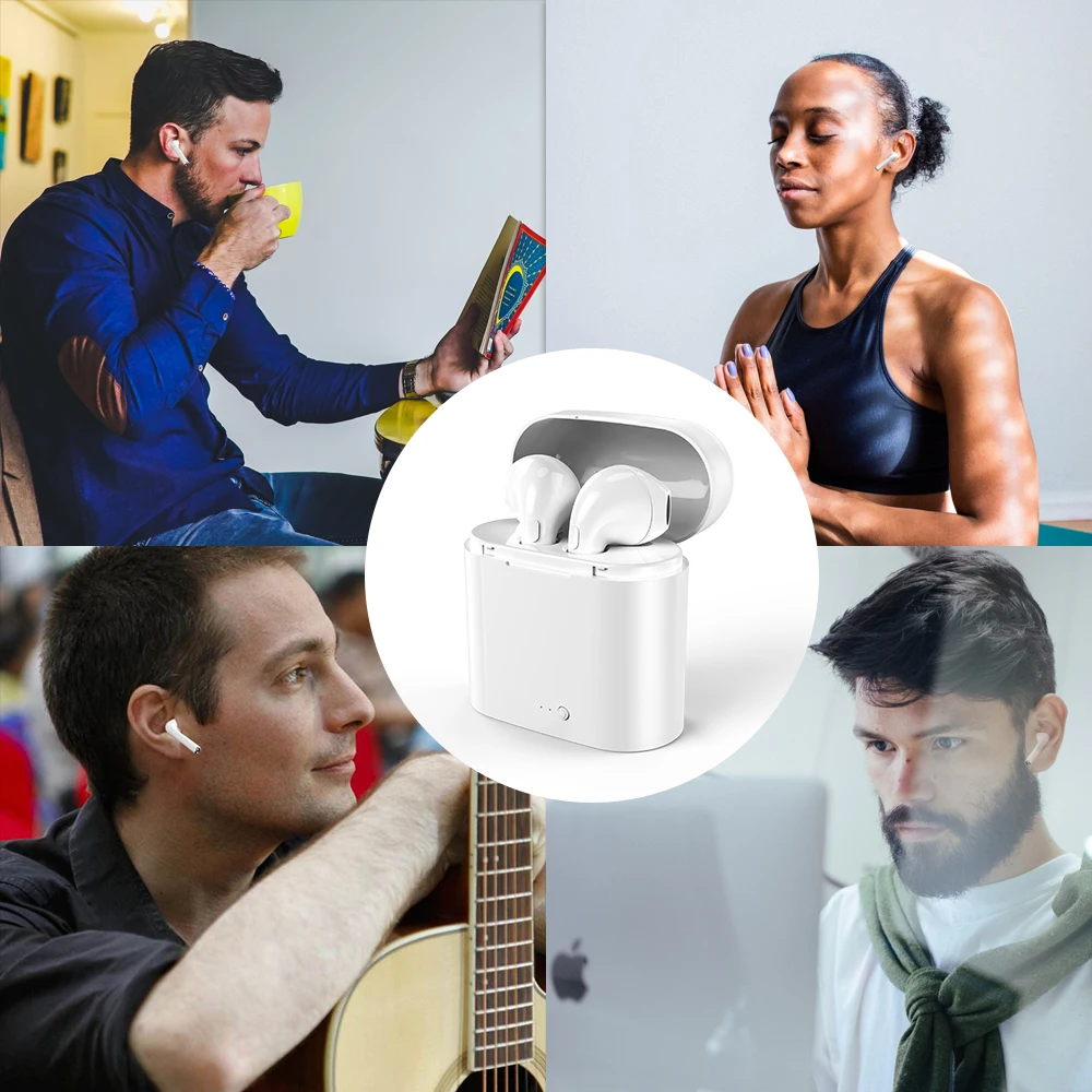 I7s TWS беспроводные наушники 3D Bluetooth с микрофоном стерео для андроида Iphone Xiaomi Mini