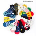 5 парпартия, хлопковые милые носки лето до лодыжек унисекс Новинка красочный хлопковое короткое платье в клетку лодка лодыжки Невидимый забавные носки для девочек