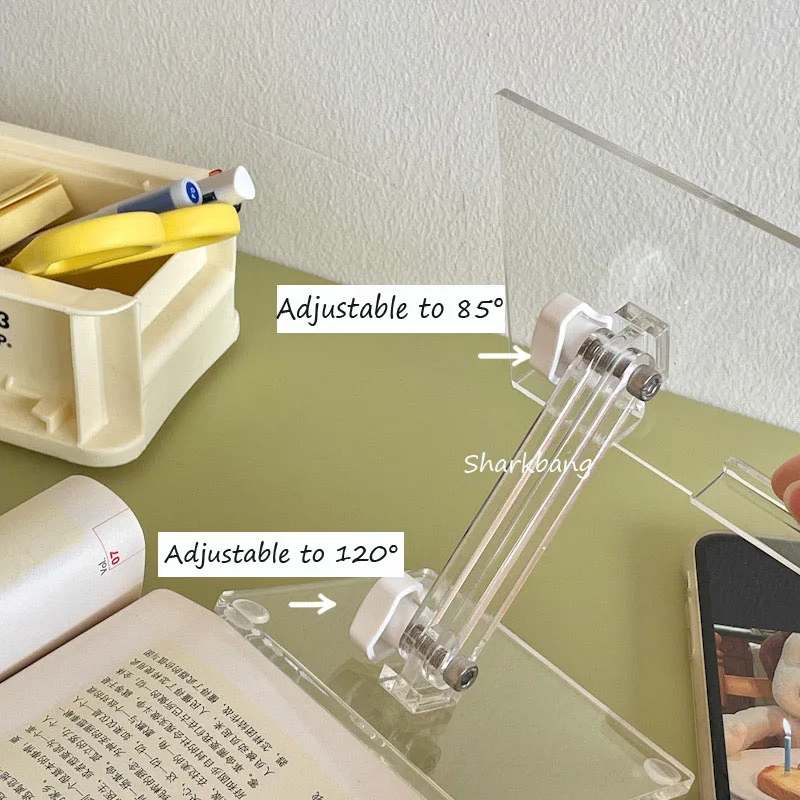sharkbang portable acrylic adjustable holder for pad mobile phone tablet pc notebook books transparent stand holder accessories free global shipping