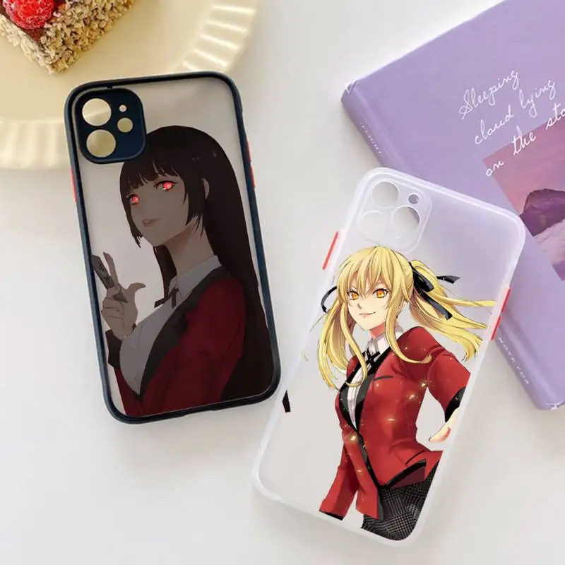

Kakegurui Jabami Yumeko Anime Phone Case matte transparent For iphone 7 8 11 12 13 plus mini x xs xr pro max cover