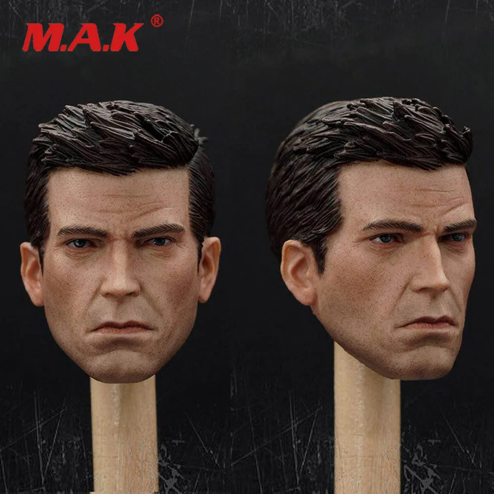 

1/6 Male Head Sculpt PVC Bruce Wayne Head Scarving Model For Action Figure Doll