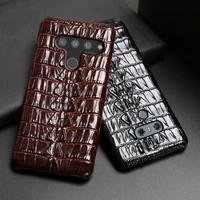 genuine leather phone case for lg v50 v40 v30 v20 v10 g3 g4 g5 g6 g7 g8 g8s q6 q7 q8 thinq crocodile tail texture cover funda