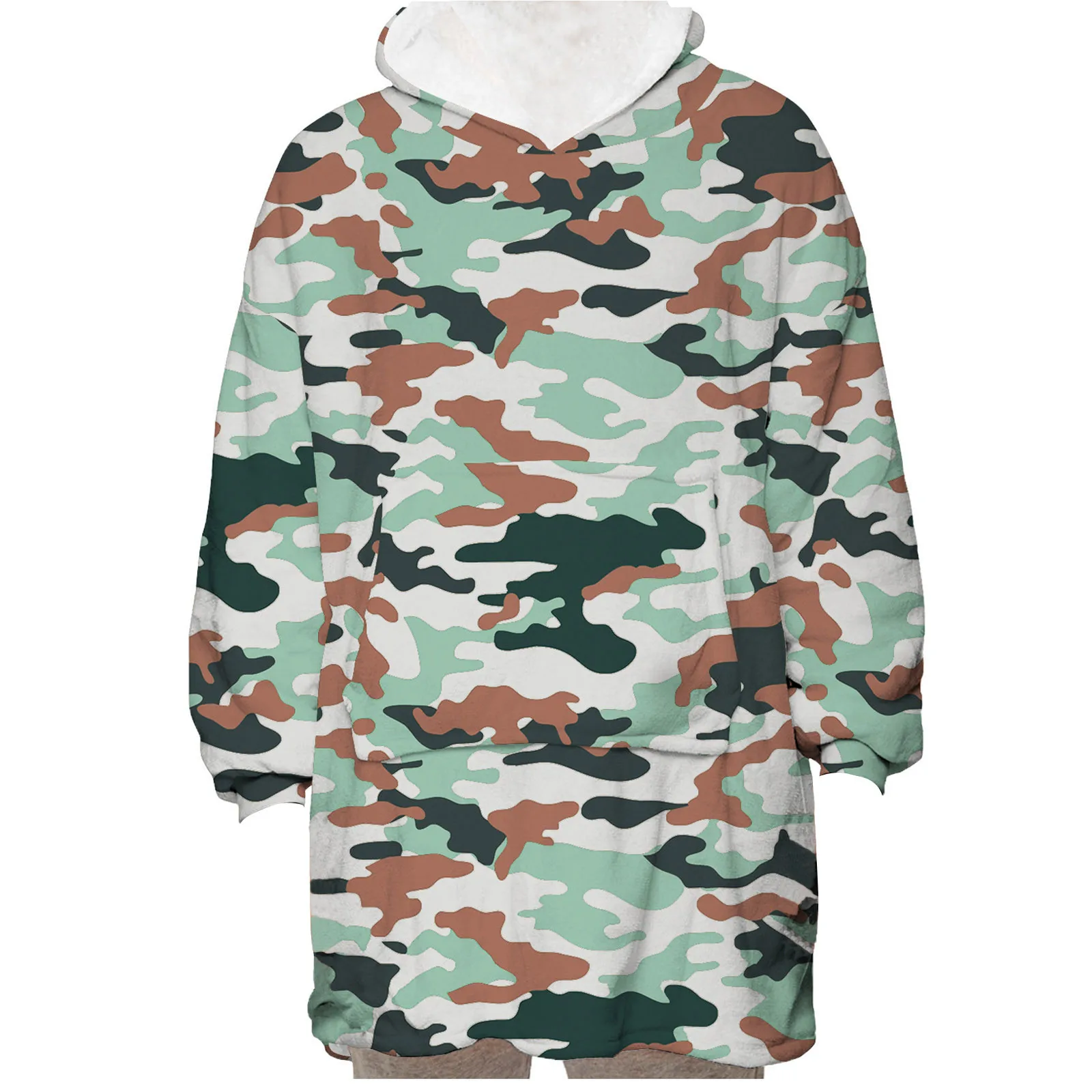 

Winter Blanket Hoodie Oversized Warm Winter Hooded Blanket Flannel Wrap Red Plaid Wearable Blanket With Pocket Plus Velvet