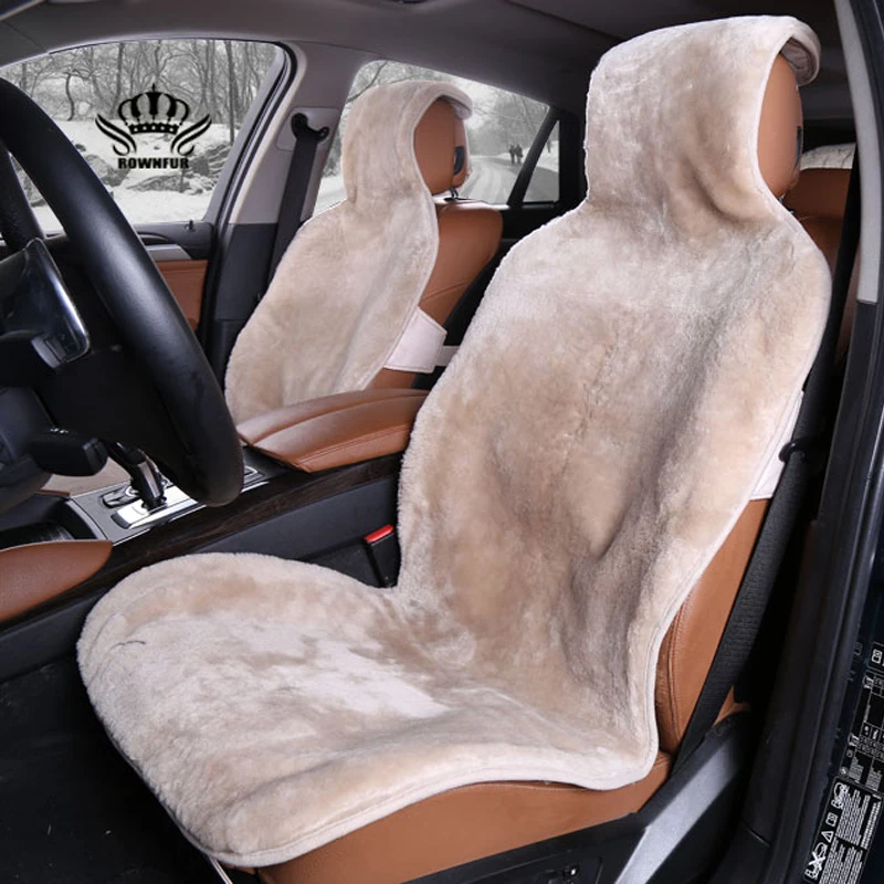 Rownfur 100% натуральный мех австралийской овчины сиденье автомобиля охватывает