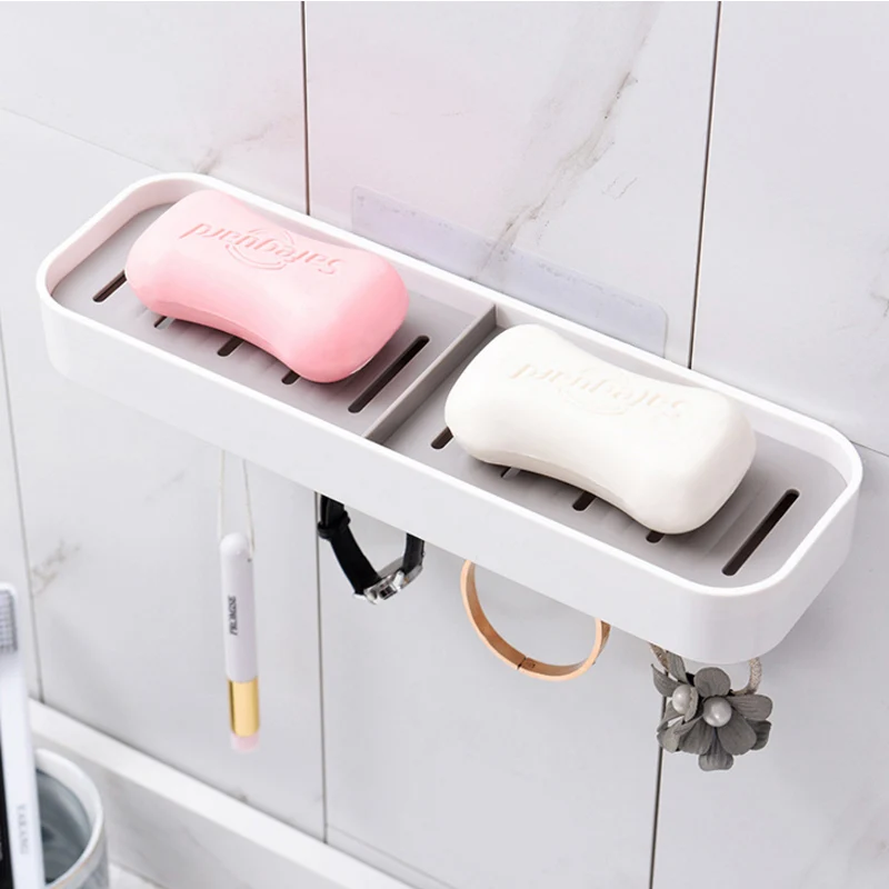 Пластиковый держатель мыльной зубной щетки на присоске мыльница кухонная полка