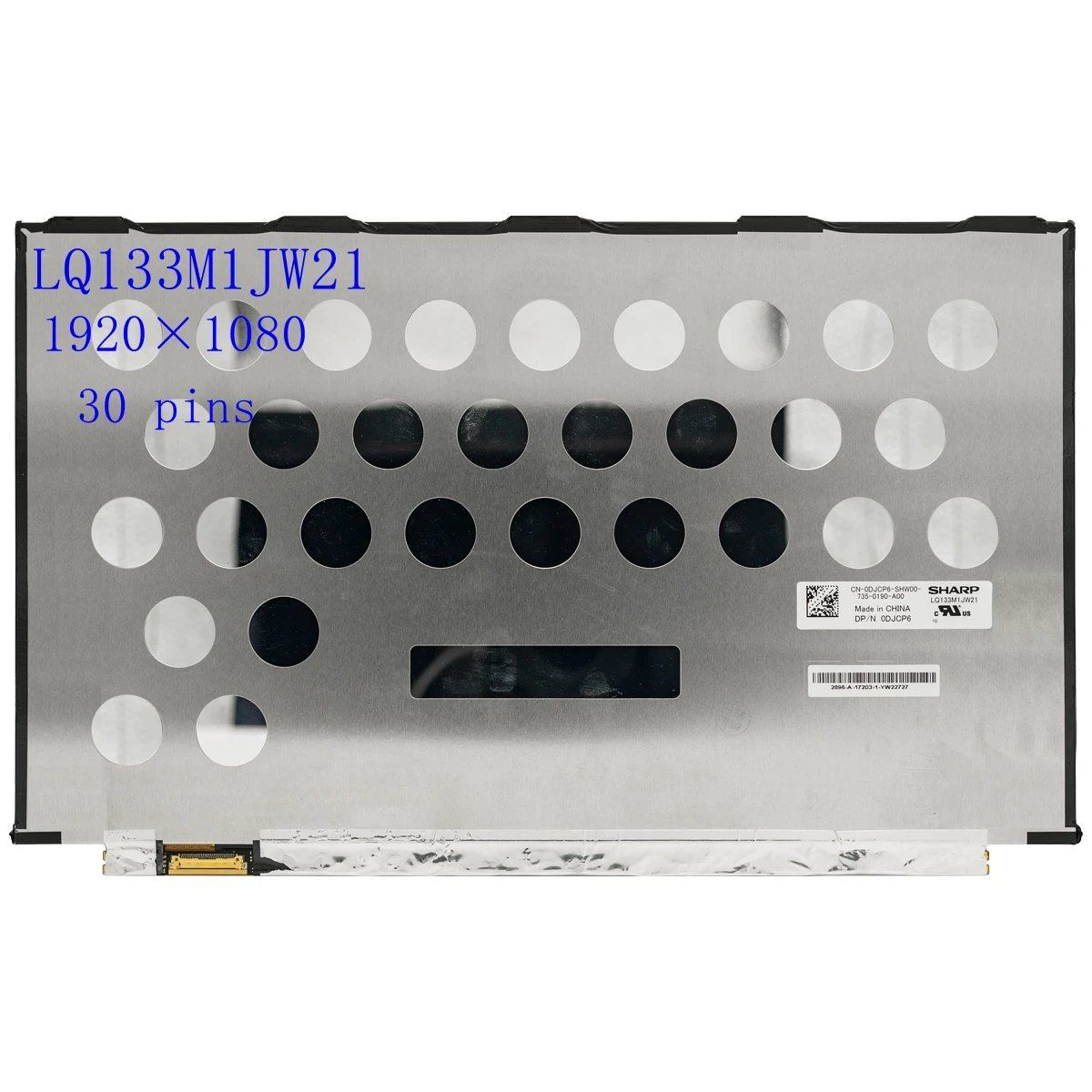 

13,3 дюймовый ЖК-экран ноутбука LQ133M1JW21 DP/N: 0DJCP6 1920*1080 edp 30pin Замена несенсорной панели