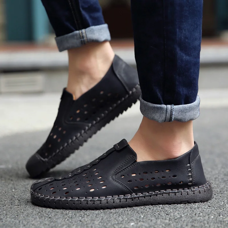 

Туфли мужские кожаные, итальянские лоферы, повседневная обувь, пена, стильная Уличная обувь для отдыха, коричневые, весна