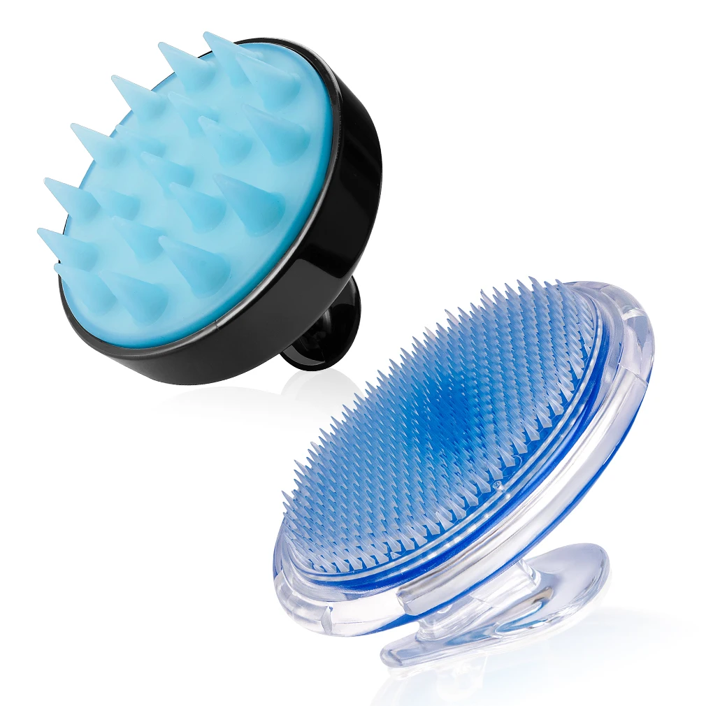 Щетка для шампуня силиконовая в расчески волос массажеры головы отшелушивающая