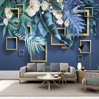 custom photo wallpaper 3d tropical plant flower leaf murals living room tv sofa bedroom home decor wall painting papel de parede