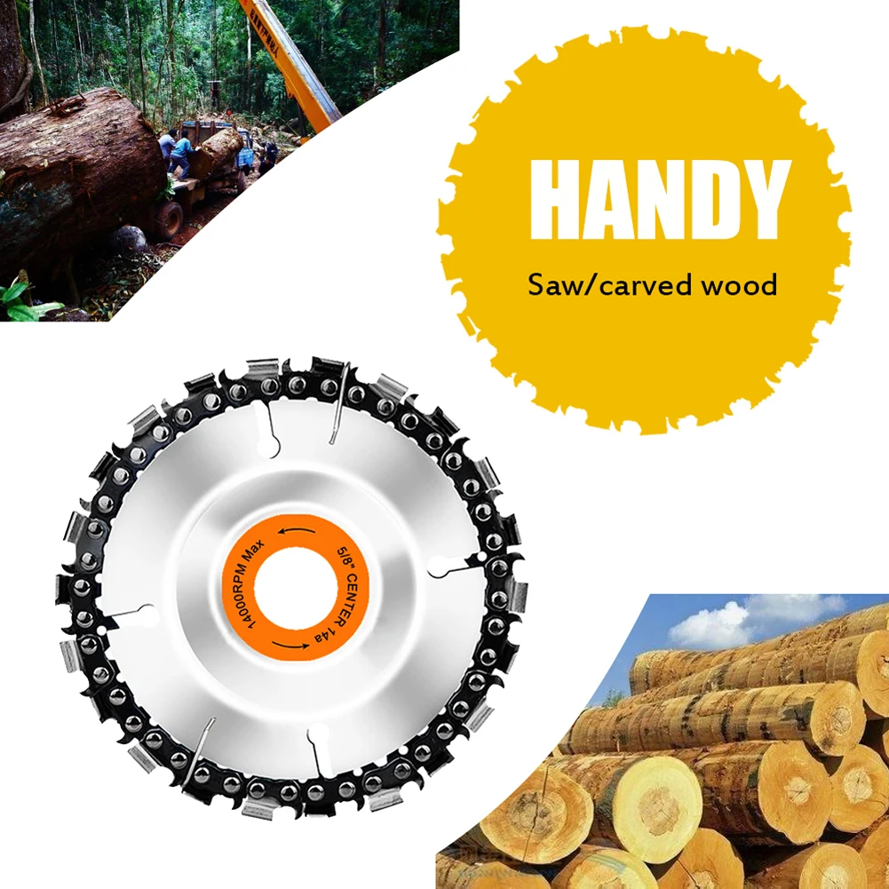 100mm/115mm/125mm Grinding Machine Woodworking Disc Grooving Chains Wood Carving Cutting for Angle Grinder | Инструменты