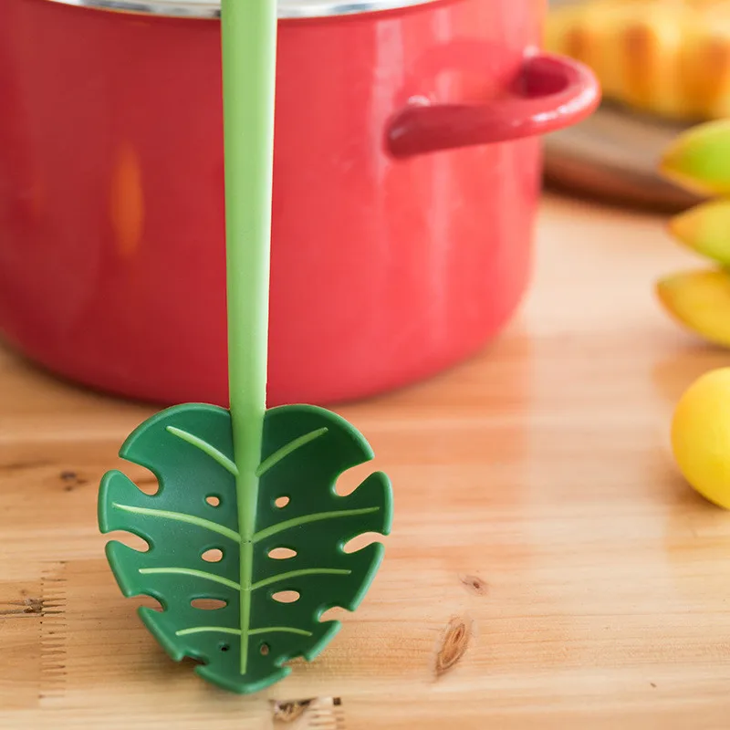Multifunctional Creative Colander Leaf Shape Filter Noodle Fork Shovel Cooking Pasta Spoon Cute Home Kitchen Accessories | Дом и сад