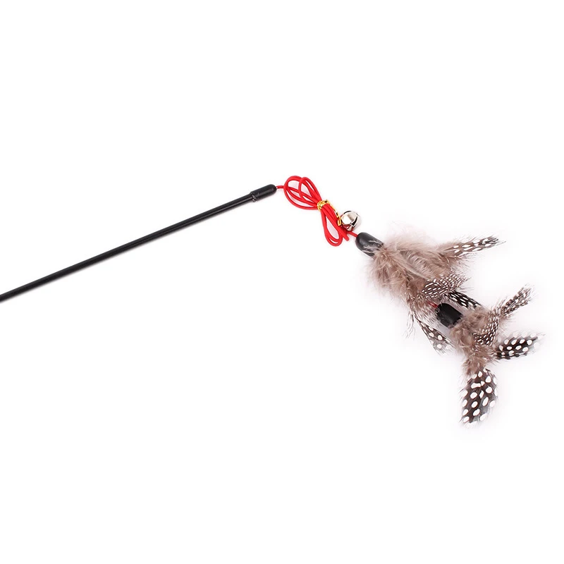 

3PCS 50CM Feather Cat Wand Toy Interactive Flexible Bell Cat Teaser Toy Kitten Teaser Training Toys Cat Funny Favor Toy