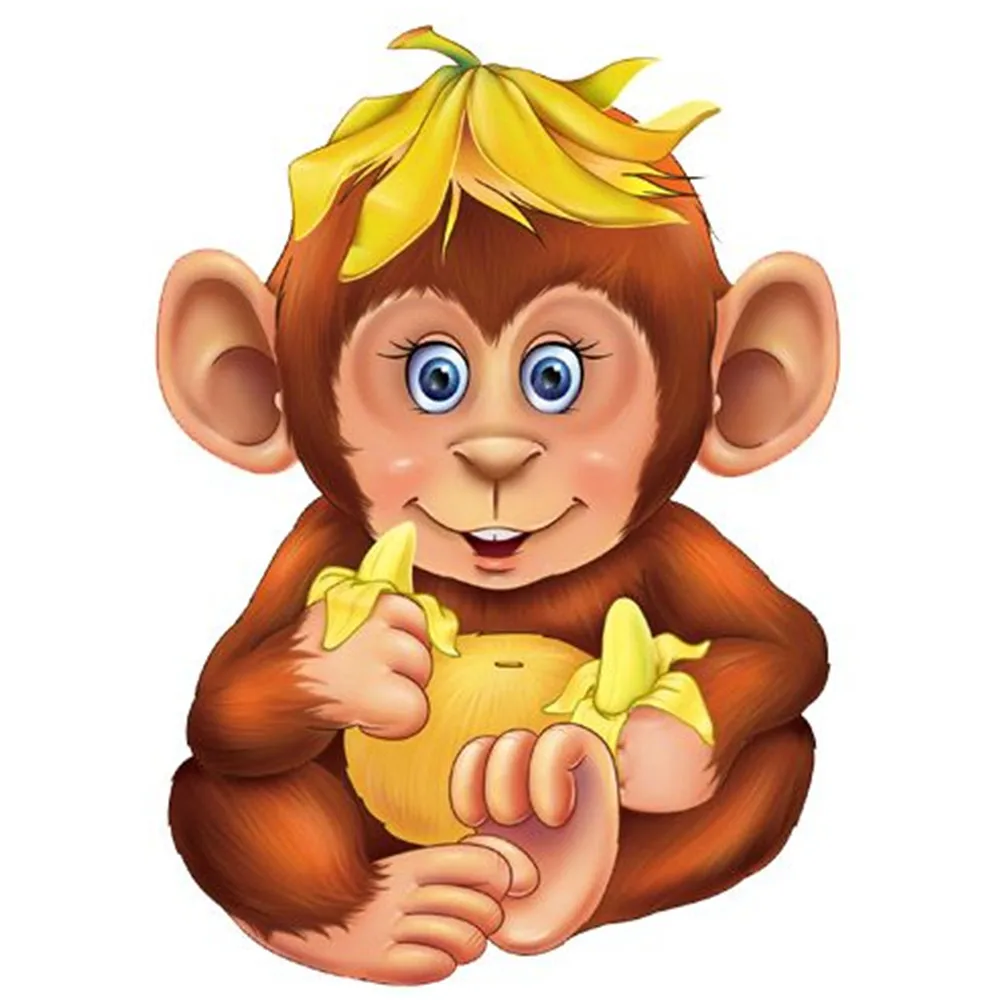 Алмазная живопись 5D полностью мозаика с мультяшными обезьянами вышивка