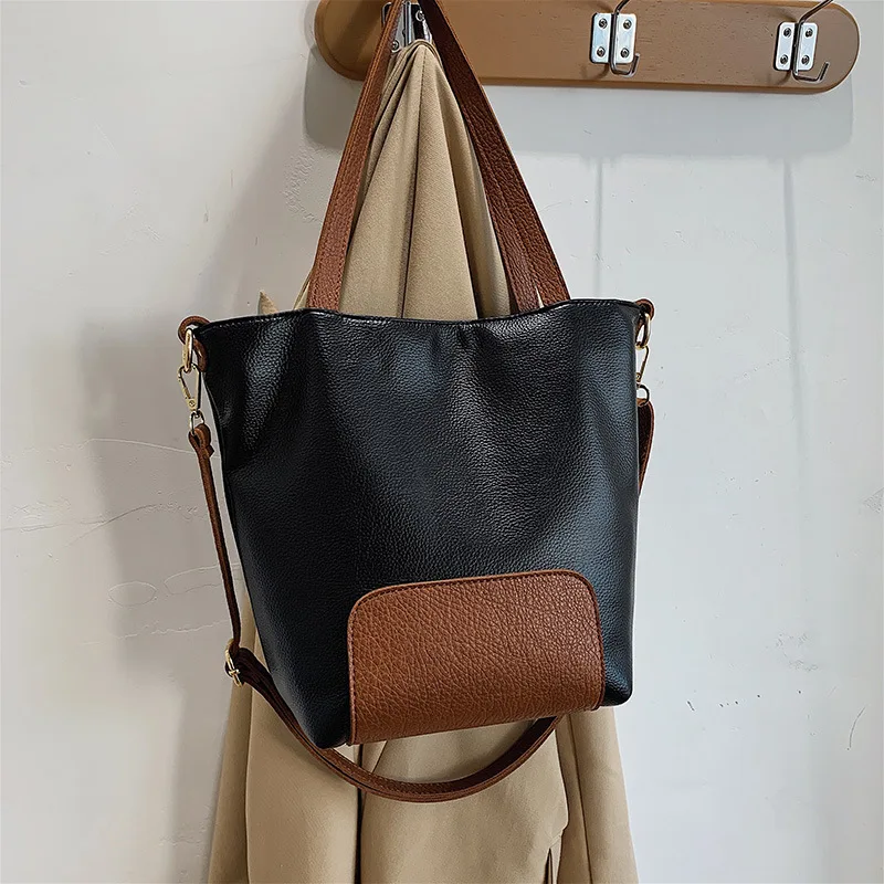 

Сумки через плечо для женщин, сумка на плечо, новинка 2021, Простые Сумки из искусственной кожи, мягкие модные корейские дизайнерские женские ...