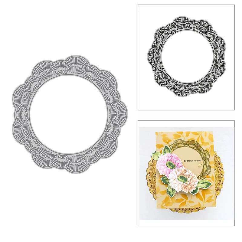 

Новинка изящная круглая рамка 2021 металлические пресс-формы для «сделай сам» Скрапбукинг и изготовление карт декоративное тиснение без шта...