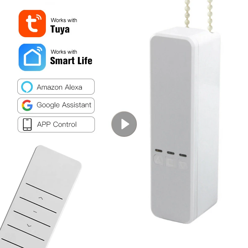 

Tuya Home Smart WiFi Roller Blind Driver Blinds Rope Pull Curtain Automation Controller Works With Alexa Google Assistant