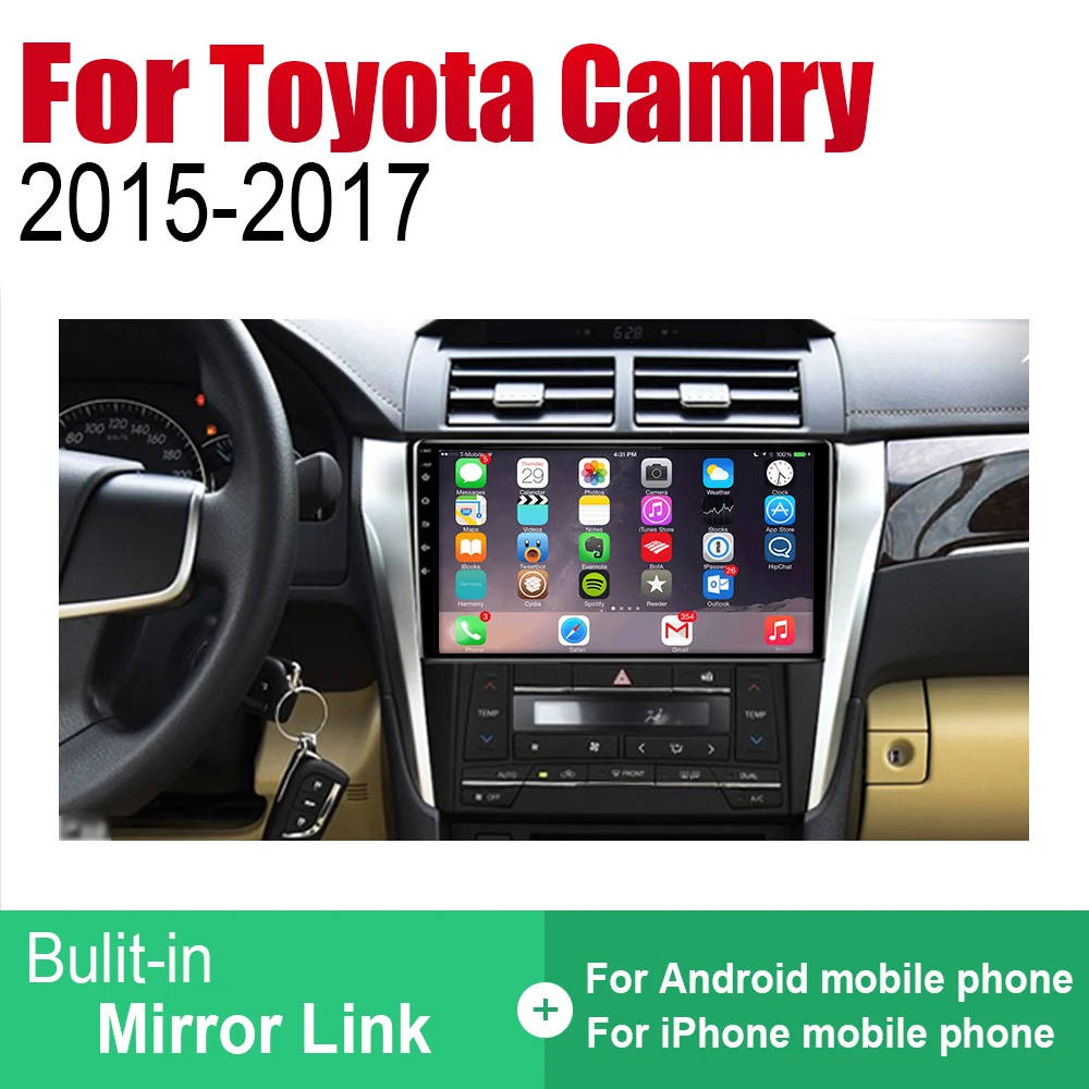 Автомагнитола с GPS-навигацией для Toyota Camry 2015 2016 2017 мультимедийная система Android