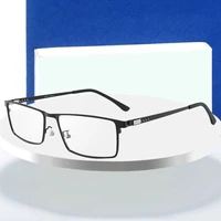 glasses for male full rim metal frame eyewears business style square shape ultra light large frame optical spectacles