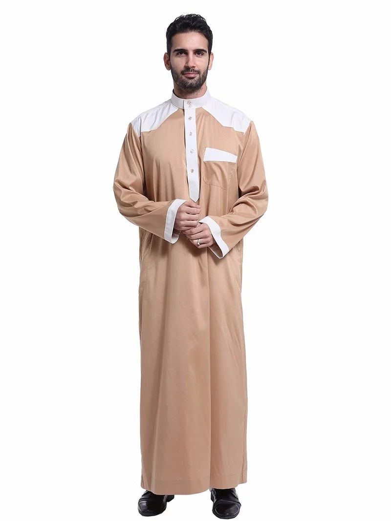 Abayas Eid Musulman De Mode Homme Man Abaya Muslim Dress Robe Saudi Arabia Kleding Mannen Kaftan Oman Pakistan Islam Clothing