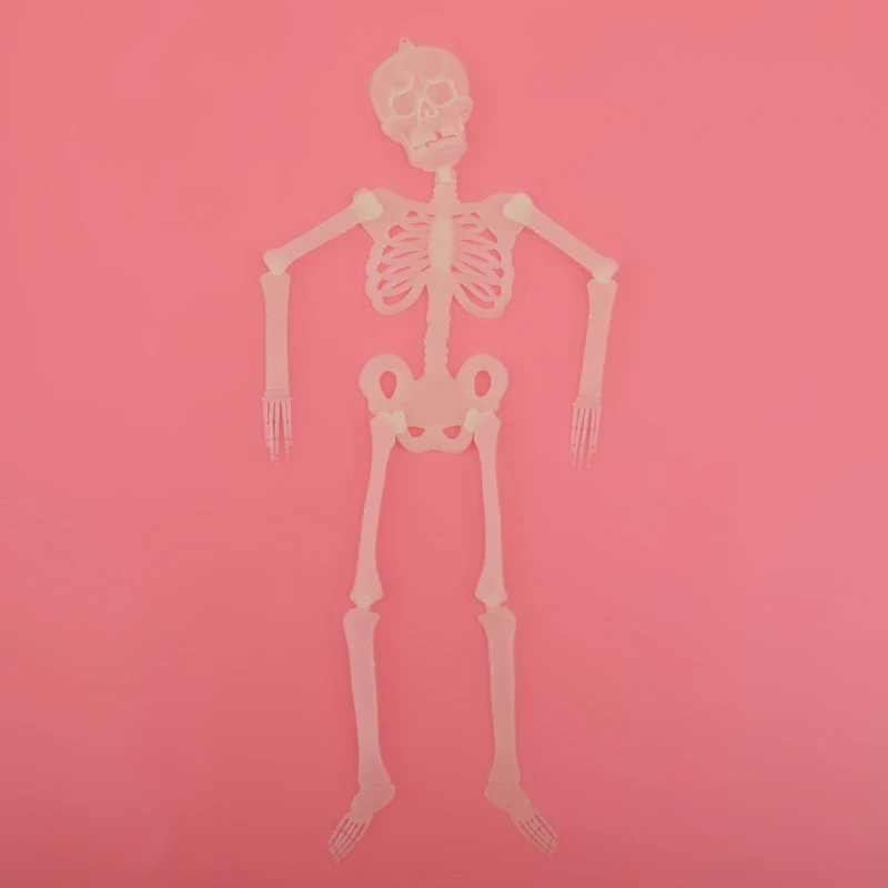 Популярный подвижный череп скелет Хэллоуин реквизит ужас светящийся зло