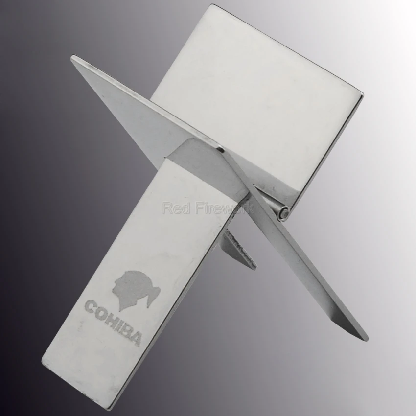 COHIBA тонкий держатель пепельницы для сигар из нержавеющей стали металлический