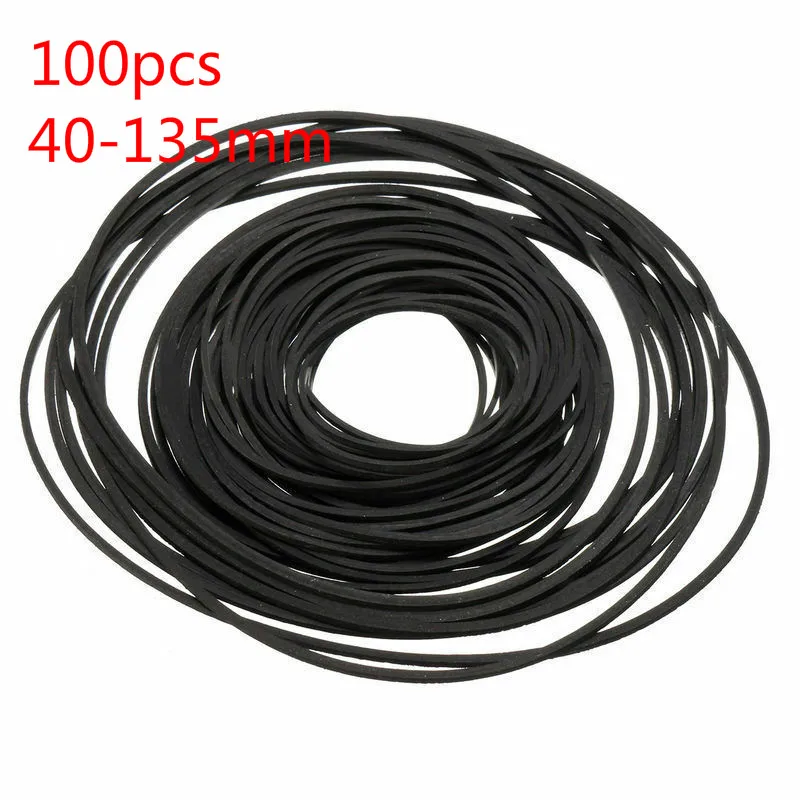 100pcs Mix Cassette Tape Replacement Rubber CD DVD Recorder Turntable Strap Belt For CD-ROM Video Machines 40-130 | Дом и сад