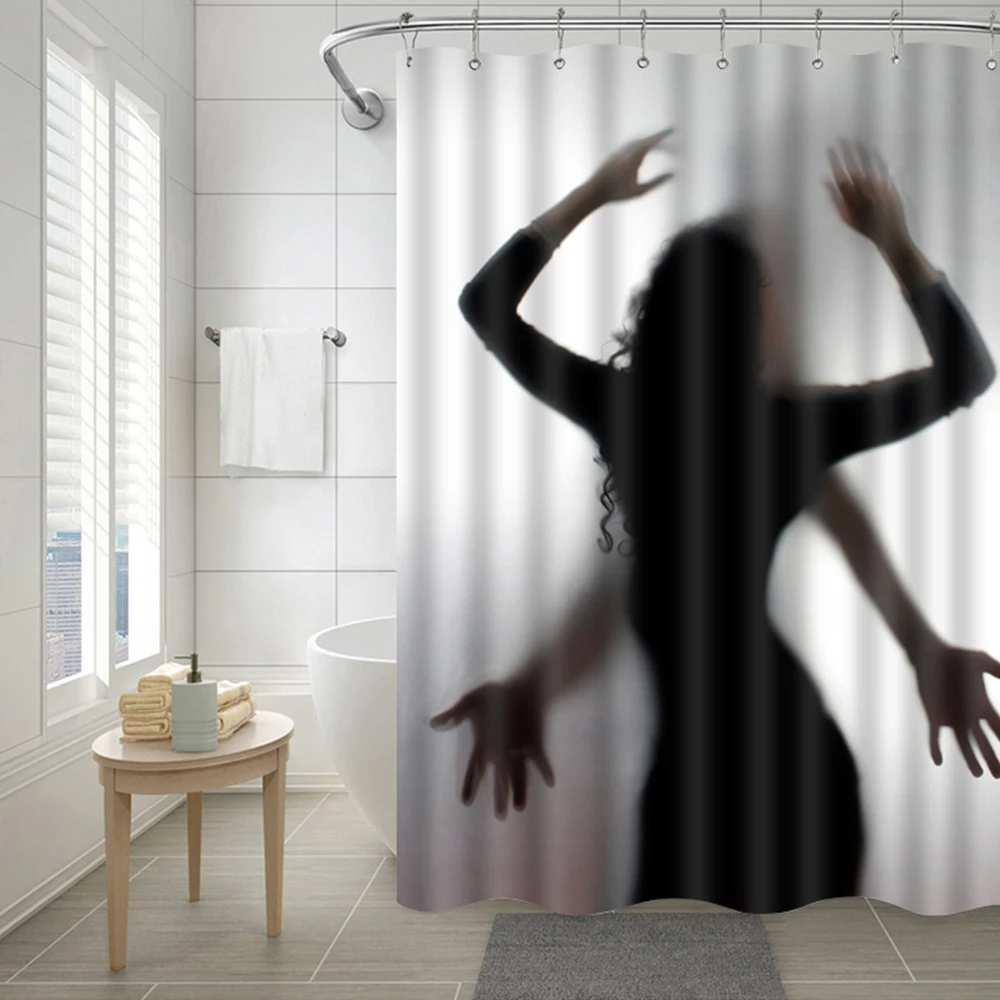 180*180 см занавеска для душа на Хэллоуин окна окон Кровавая рука водонепроницаемая