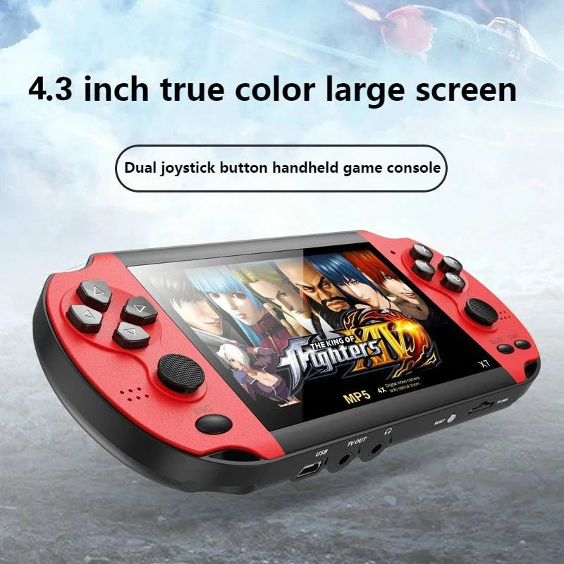 

Game Player X7 Console Classic Retro 8gb 4.3 Inch Black Music White Camera Blue Book China for 64 bit handheld game player