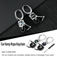 1pc car hand woven keychain metal keychain lanyard for honda dio civic 8 10 2008 4d city jazz accord 7 2003 2007 fit accessories