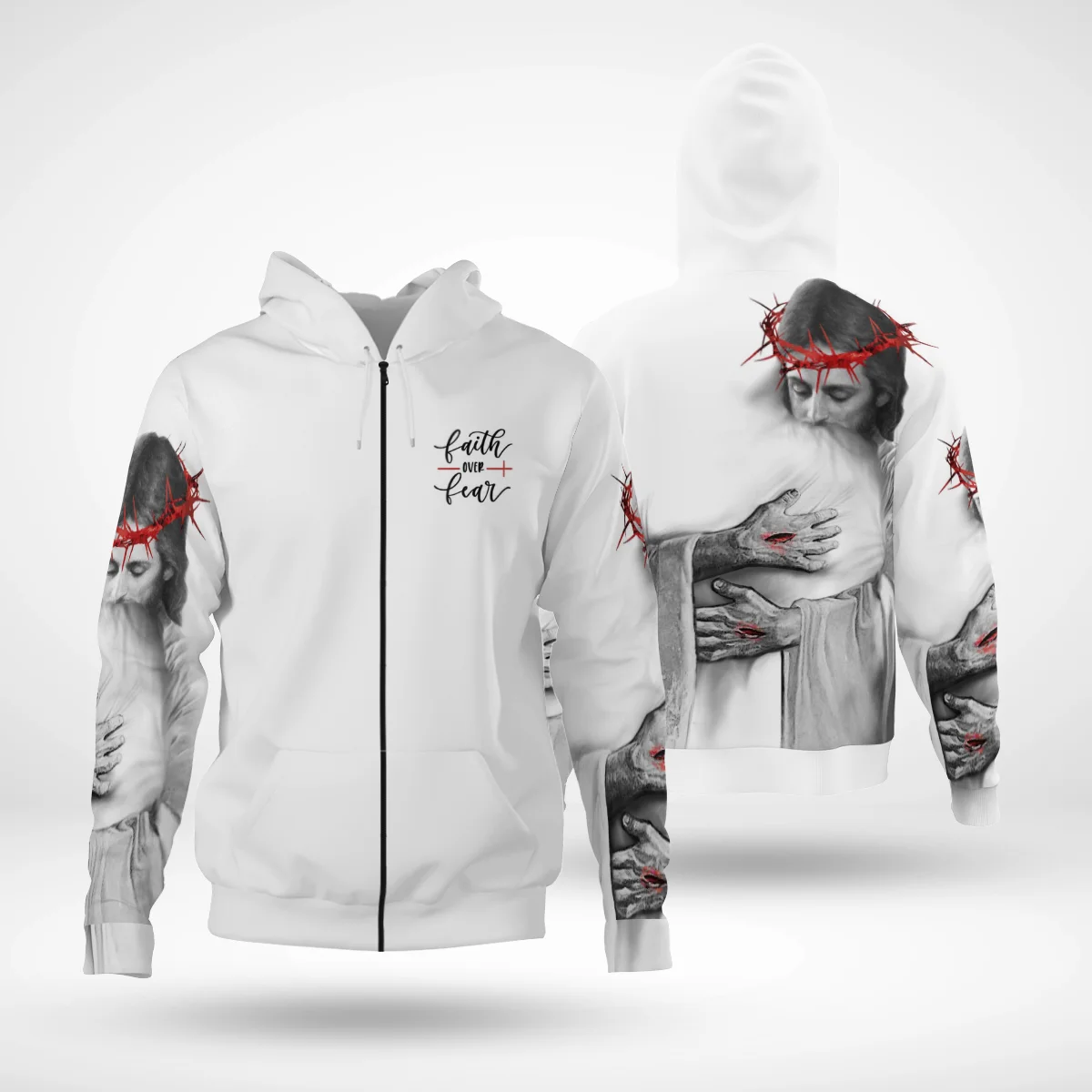 

Jesus 3D Hoodies Printed Harajuku Coat Jacket Men For Women Fashion Zipper hoodies Drop Shipping 04