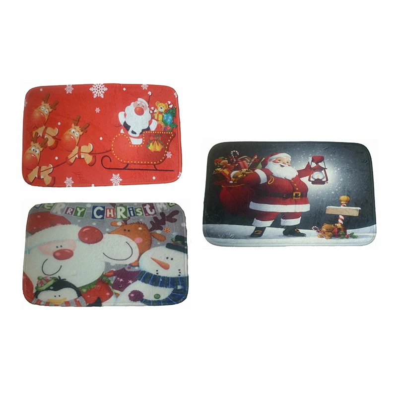 

Anti-slip Christmas Door Mat Floor Carpet Outdoor Rugs Room Santa Claus Merry Christmas Decoration For Christmas Gift Home Decor