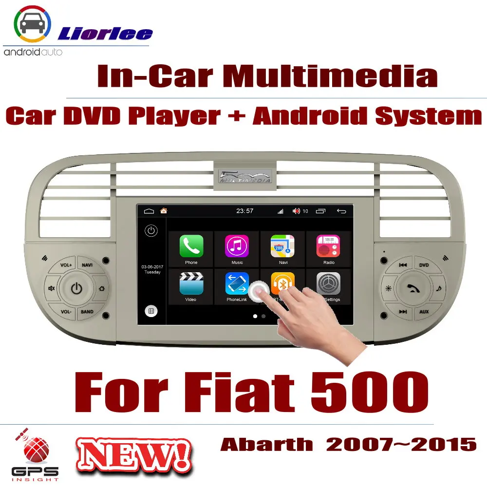 Автомобильный DVD мультимедийный плеер для Fiat 500 2007 ~ 2015 стерео радио 2 din GPS Navi