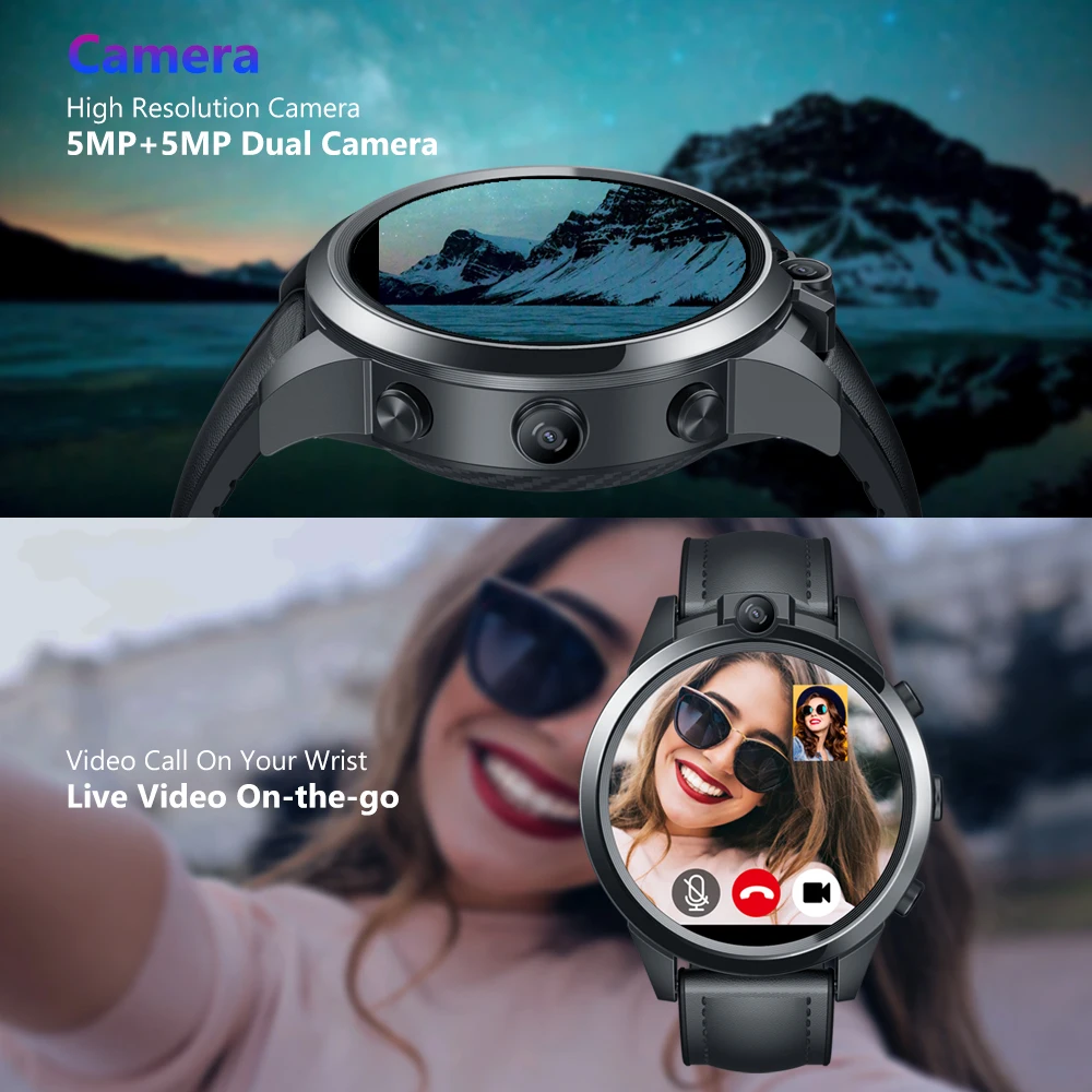 Zeblaze THOR 5 PRO спортивные Смарт часы Android с двумя камерами пульсометр GPS Bluetooth