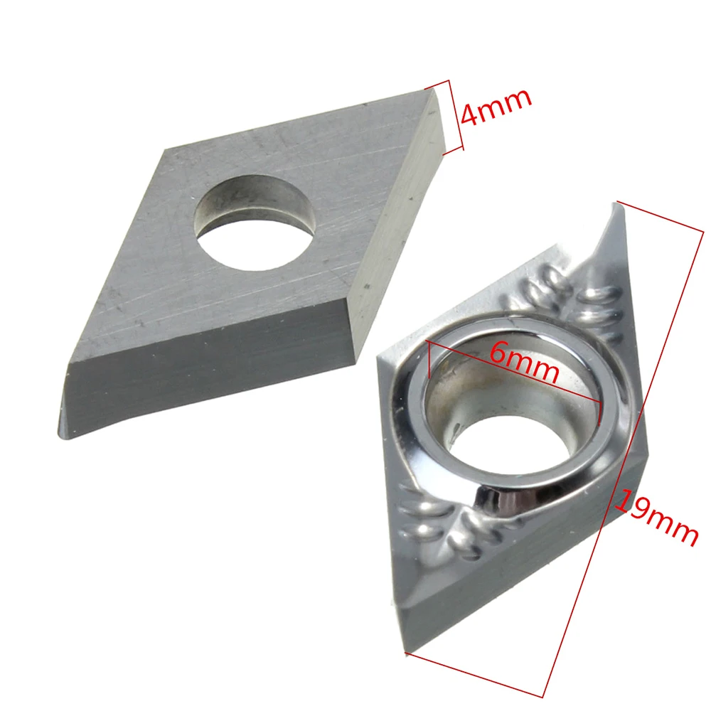

10Pcs Silver Blades DCGT11T304-AK H01 / DCGT32.51-AK H01 Carbide Inserts Used for Aluminum Alloy