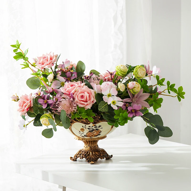 Искусственные шелковые цветы для свадебных торжеств декоративные в стиле ретро