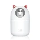 USB-увлажнитель воздуха со светодиодной светильник кой, с изображением мультяшного кота, ультразвуковой, бесшумный, для детской, спальни