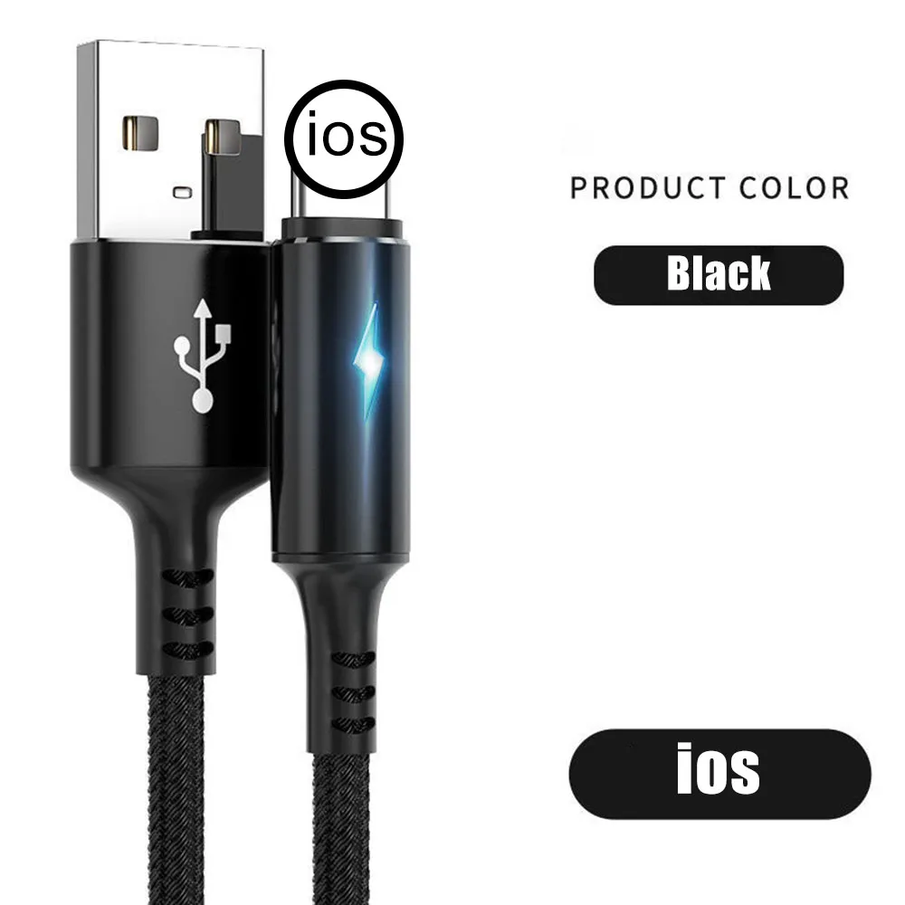 

5A USB Type C Cable Fast Charging Mobile Phone Android Charger Type-C Data Cord For Huawei P40 Sansung S10 Xiaomi iPhone12 Cable