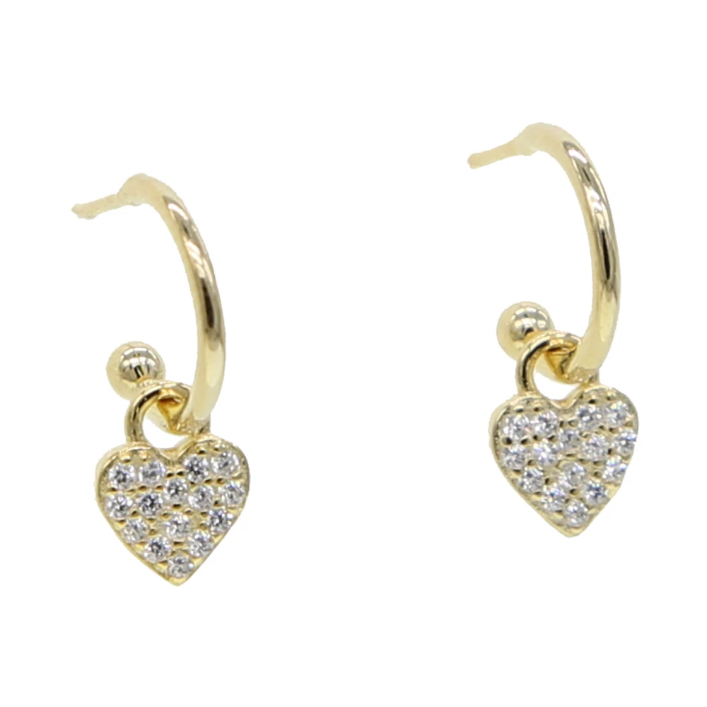 Искрящиеся очаровательные серьги с фианитом минималистичные Нежные милые