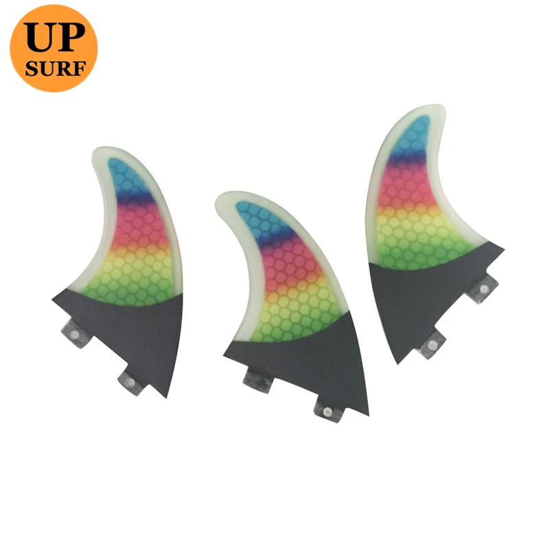 FCS Quad Fin G5 + K2.1 Красочная доска для серфинга из стекловолокна карбоновые ласты