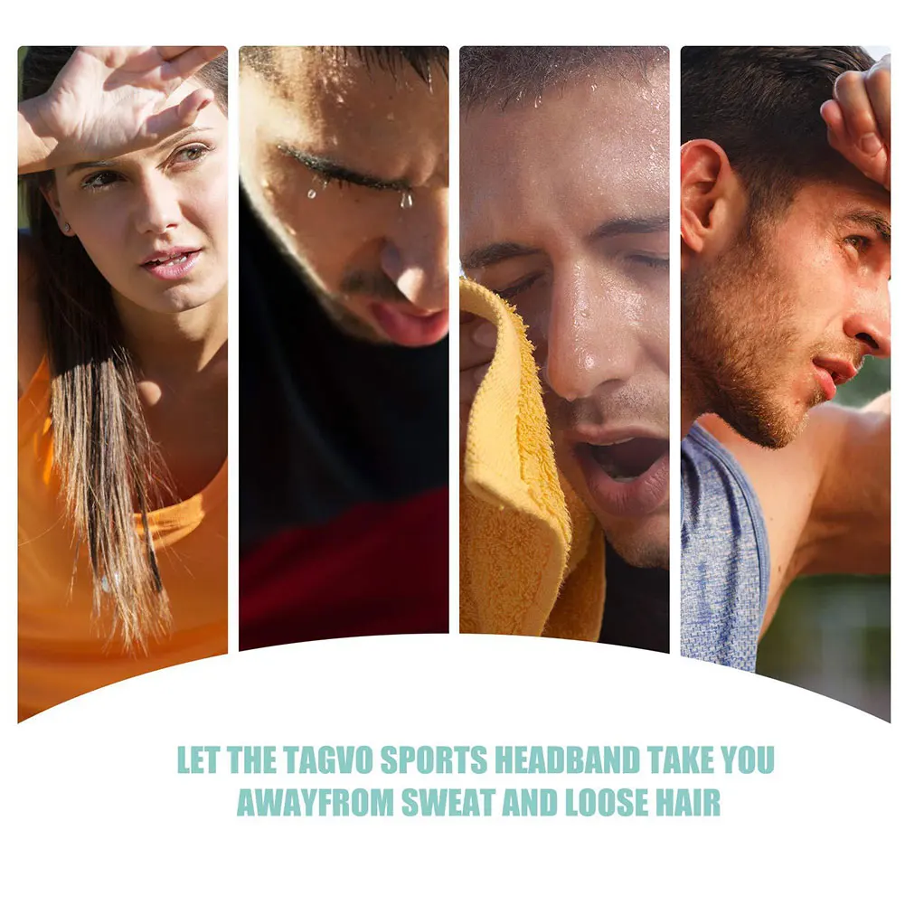 

3pcs Cycling Sport Sweatband Headband For Men Women Yoga Hairband Gym Stretch Head Bands Strong Elastic Fitness Basketball