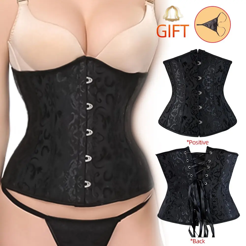

Corset Women Sexy Underbust Corset Waist Trainer Corset Shaper Plus Size Corpete Corselet Black White Red Blue S-6XL