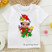 rainbow christmas gift for girls t shirt girls kids clothes harajuku kawaii childrens clothing xmas tshirt summer fashion tops