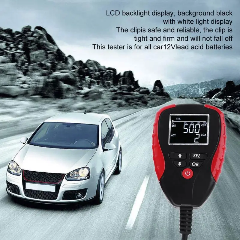 Цифровой анализатор батареи тестер для автомобильных автомобилей сопротивление