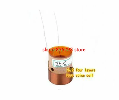 2шт 8Ω 25 5 мм динамик Бас Звуковая катушка 8ohm Woofer аудио медный круглый