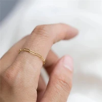 14k gold filled chain rings minimalism knuckle ring gold jewelry anillos mujer bague femme boho aneis ring for women