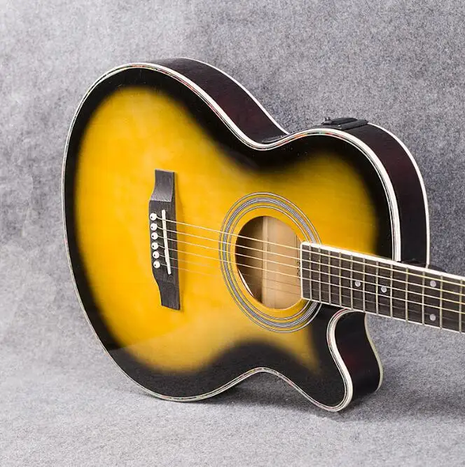 Бесплатная доставка Оптовая продажа тонкая акустическая гитара тонкий корпус